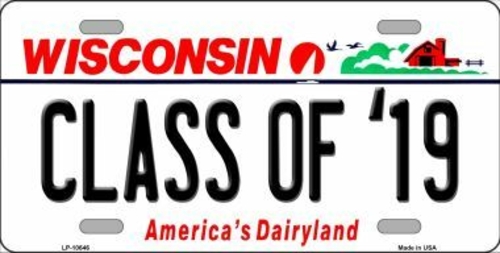 Smart Blonde LP-10646 Class Of 19 Wisconsin Background Metal Novelty L