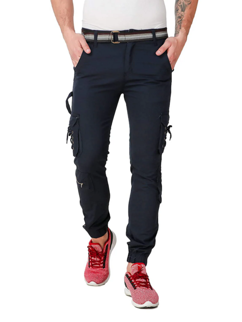 Men’s Cotton Cargo Pants (Color navy blue) (Size 34)