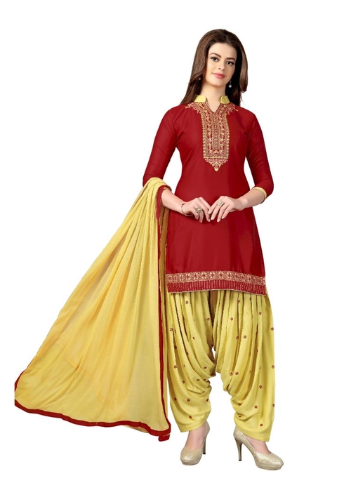 Generic Women's Satin Salwar Material