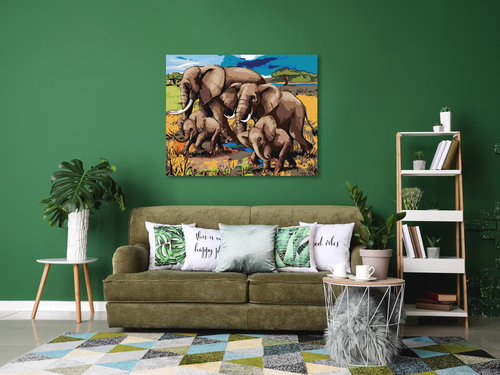 Paint by Numbers - ELEPHANT FAMILY