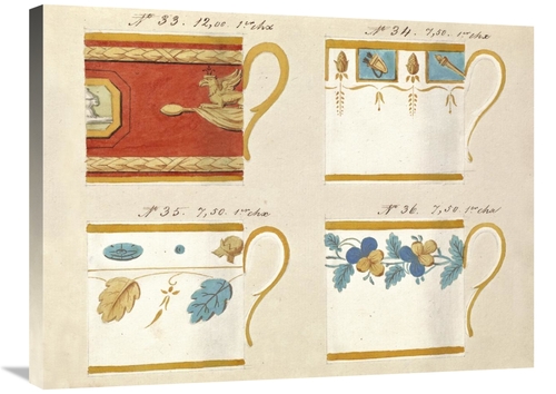 Global Gallery GCS-454918-2432-142 24 x 32 in. Quatre Tasses Du 1er Ch
