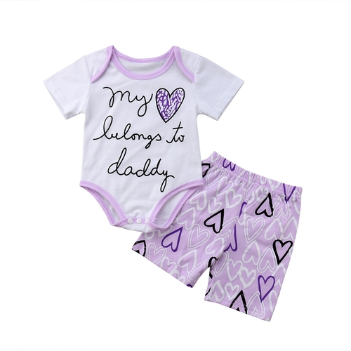 Summer Newborn Toddler Kids Baby Girl Cotton Short