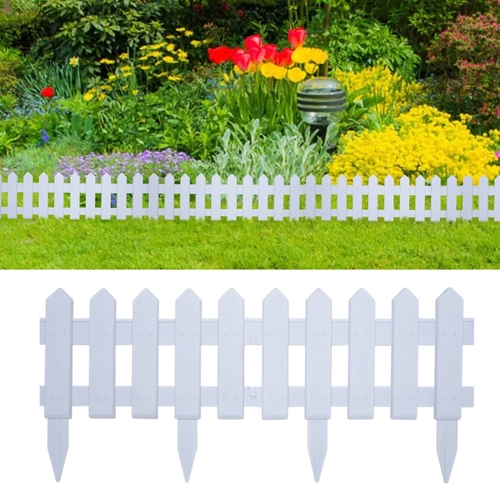 Lawn Edgings 25 pcs White 393.7" PP