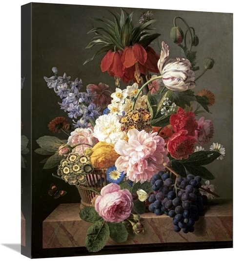 Global Gallery GCS-277255-22-142 22 in. Flowers & Fruit Art Print - Ja