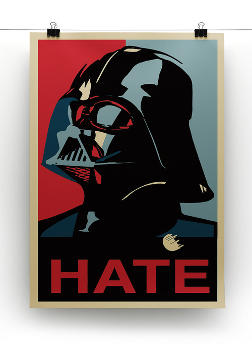 Darth Vader Hate Pop Art Canvas Print or Poster