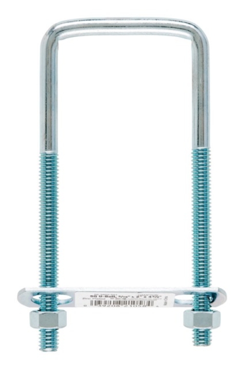 Hampton 02-3452-501 Square Bend U-Bolt Zince  0.312 x 2 x 4.75 in. - p