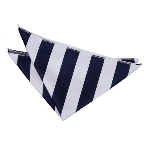 Striped Handkerchief - Navy & White