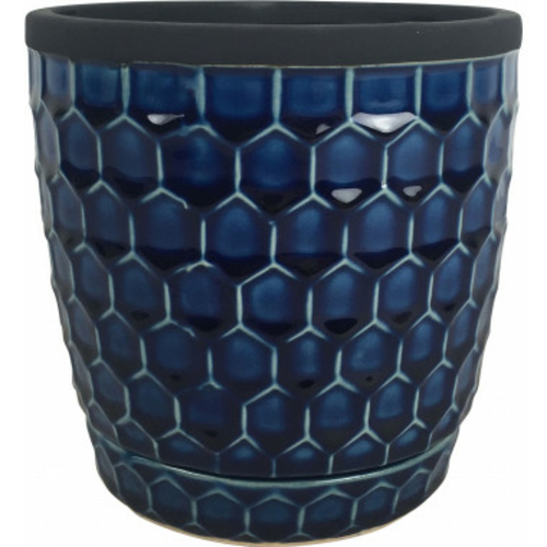 Southern Patio CRM-047070 6 in. Honeycomb Planter, Cobalt