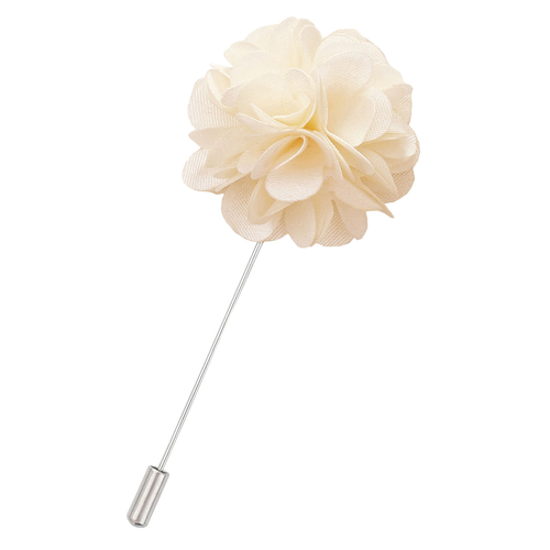 Plain Satin Lapel Pin - Champagne