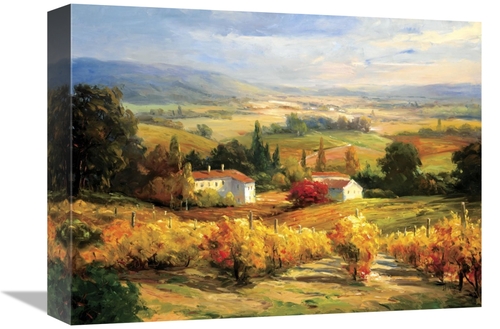 Global Gallery GCS-132113-1216-142 12 x 16 in. Hazy Tuscan Farm Art Pr