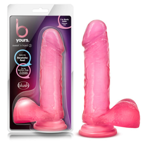 Blush B Yours Sweet 'n Hard 2 Realistic 7.75 in. Dildo with Balls &