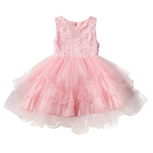 Pink Cute Children Kids Girl Sleeveless Dance