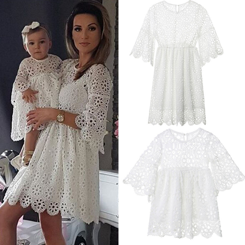 Mother & Daughter Clothes Parent child Floral Lace