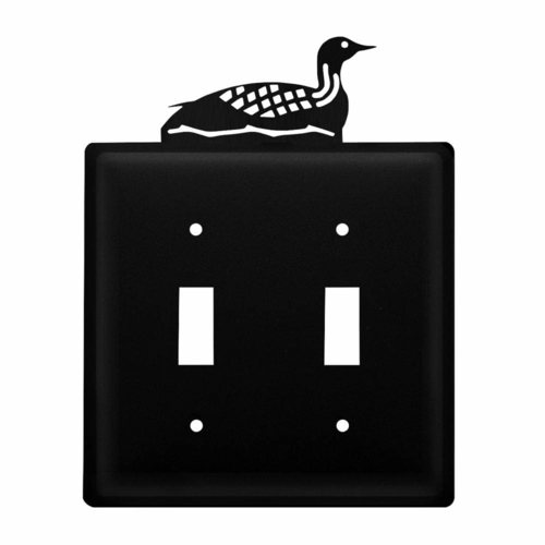 Wrought Iron Loon Double Switch Cover