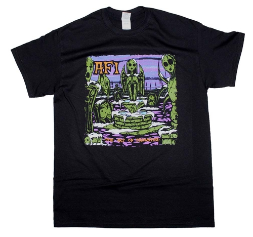 Kings Road Merch KRM-10120311-M AFI Art of Drowning T-Shirt, Black