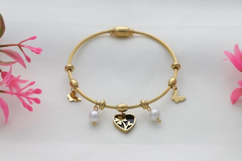 Golden Brass Bracelets for Women