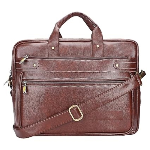 Genuine Leather Office Durable Bag for Men Multiple Compartments