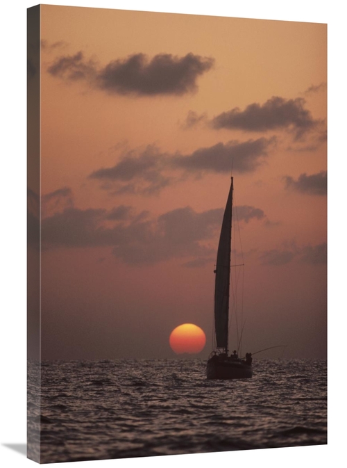 Global Gallery GCS-450608-2030-142 20 x 30 in. Sailboat Adrift At Suns