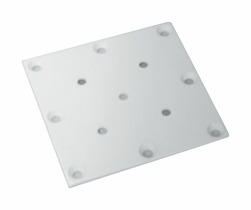 Genova 5993027 6 x 5.13 x 0.63 in. Vinyl Mounting Plate - White