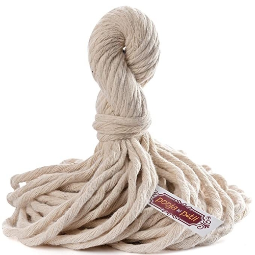 200m Off White Single Strand Cords, Thikness - 4mm