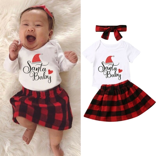 Pudcoco Christmas Newborn kids Baby Girl Short