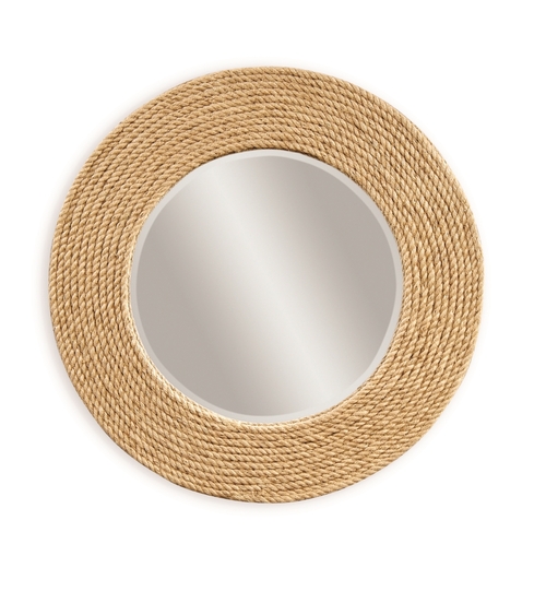 Bassett Mirror M3425BEC Palimar Wall Mirror - Sisal Rope Frame