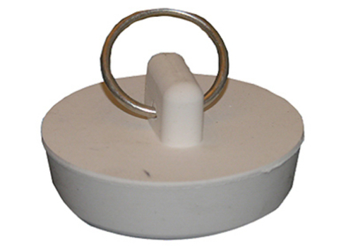 Main Larsen Supply 02-3209 White Hollow Rubber Sink Stopper - Pack Of 6 image