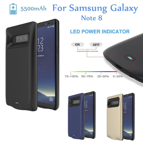 5500mAh Extended Battery Case Phone Charging Cover