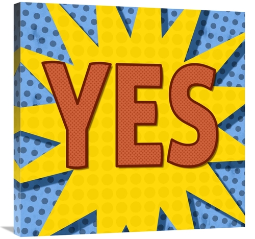 Global Gallery GCS-388387-3030-142 30 x 30 in. Word Power - Yes Art Pr