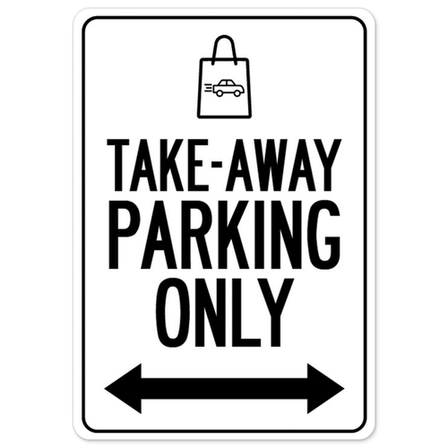 SignMission OS-NS-D-710-25471 Covid-19 Notice Sign - Take-away Parking