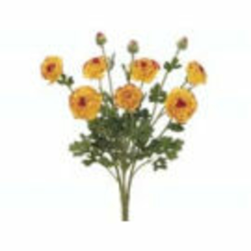 FBR549-YE-BU 19 in. Ranunculus Bush Yellow and Blue- Case of 6