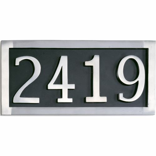 Brass Accents I08-P7540-627 Address Plaque for 4 Numerals - Aluminum