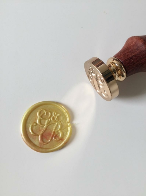Calligraphy initials Wedding Wax Seal Stamp