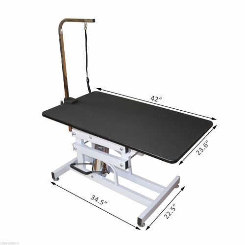 Pawhut Adjustable Pet Grooming Table with Arm 42" x 24"