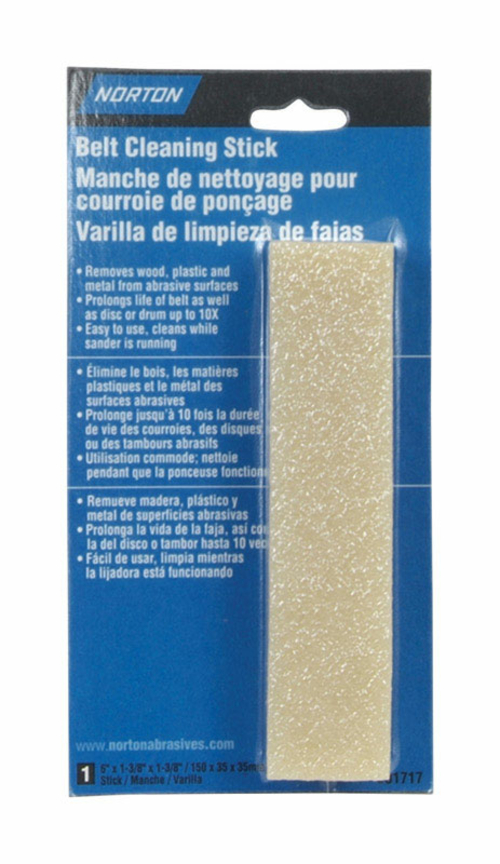Norton 1934157 6 x 1.38 in. Natural Rubber Sanding Belt Cleaning Stick