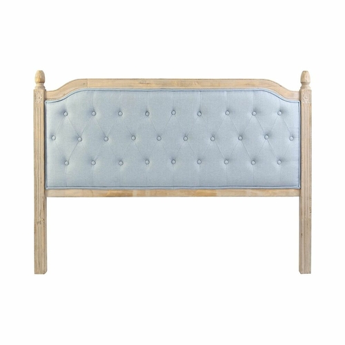 Headboard DKD Home Decor Blue Natural Wood Rubber wood 160 x 6 x 120