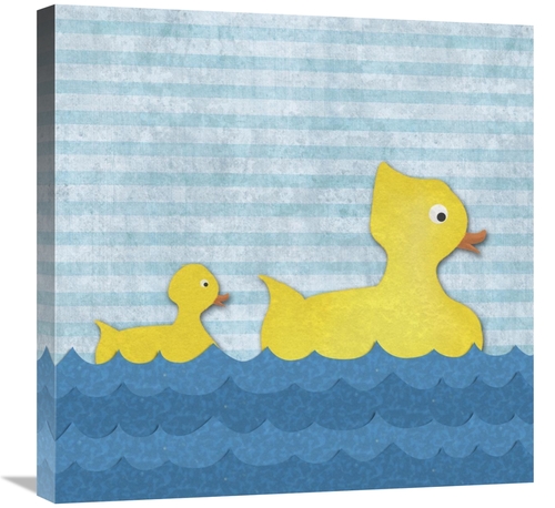 Global Gallery GCS-388516-2424-142 24 x 24 in. Ducks - Mother Duck wit