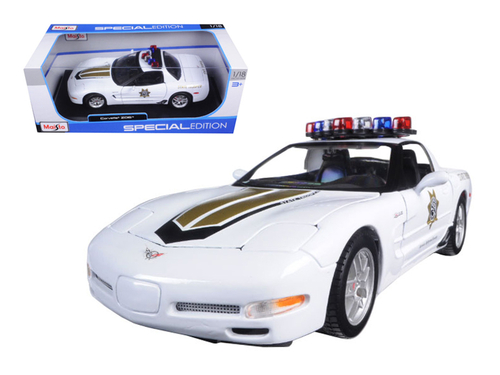 Chevrolet Corvette C5 Z06 Police 1/18 Diecast Model Car by Maisto