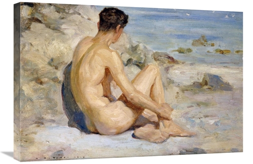 30 in. Boy on a Beach Art Print - Henry Scott Tuke