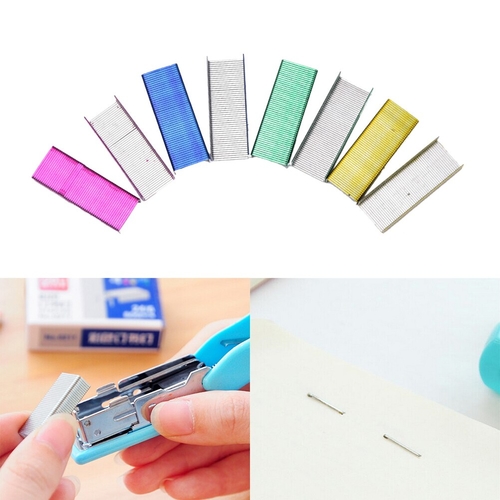 12mm/pack Colorful Stainless Steel Staples Office