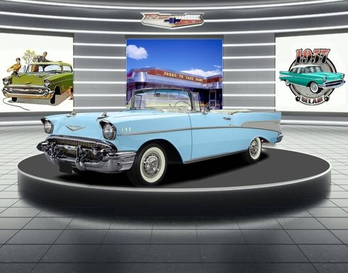 1957 Chevy Convertible Mouse Pad Classic Muscle Car