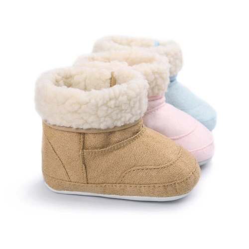 Casual Infant Toddler boot with fur solid Newborn