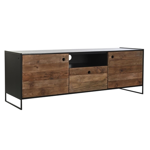 TV furniture DKD Home Decor 144,5 x 40 x 51 cm Black Orange Recycled