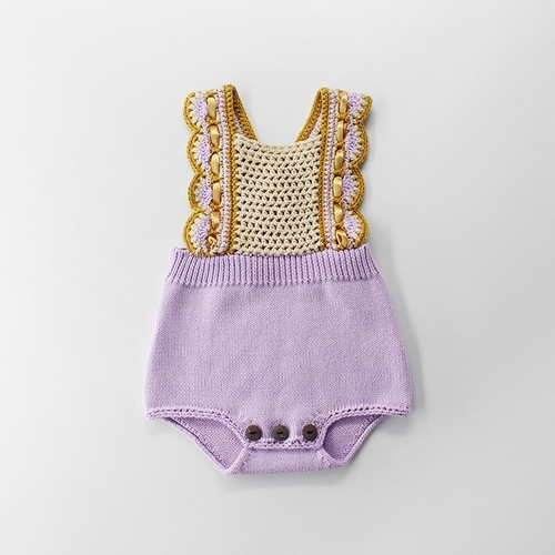 New Ruffle Romper For Baby Girls Boys Solid Purple