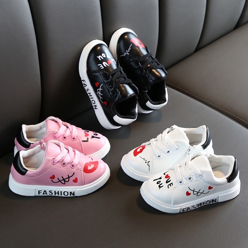 Toddler Kids Baby Boys Girls Sneakers Lacing Up