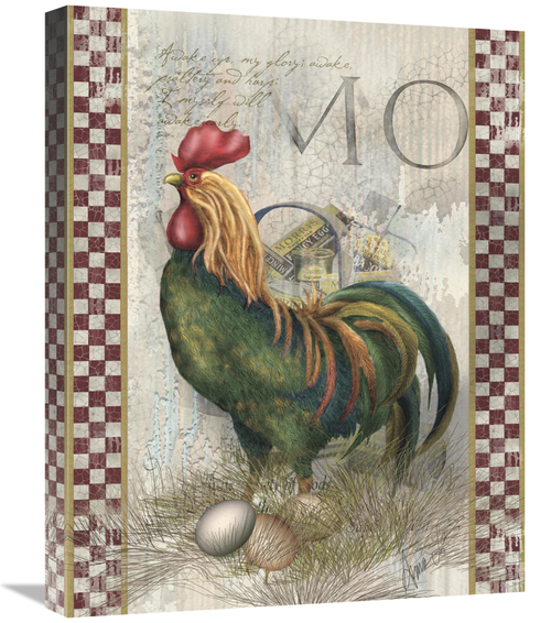 Global Gallery GCS-121132-2024-142 20 x 24 in. Green Pastures Rooster 