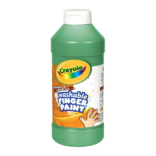 Crayola BIN131644-3 16 oz Washable Fingerpaint, Green - 3 Each