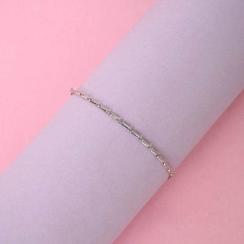 Pure Silver Chimta chain Bracelet Adjustable,