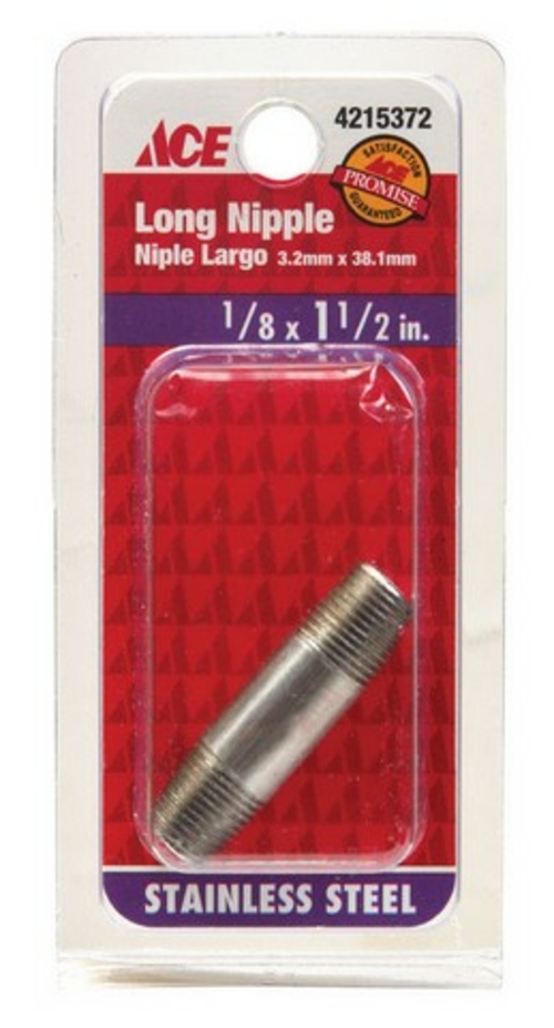 Smith-Cooper S8344NI001014CS 0.12 x 0.5 in. Stainless Nipple