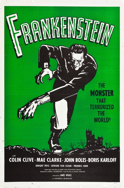 Frankenstein Monster Movie Poster 8 x 12 Tin Sign